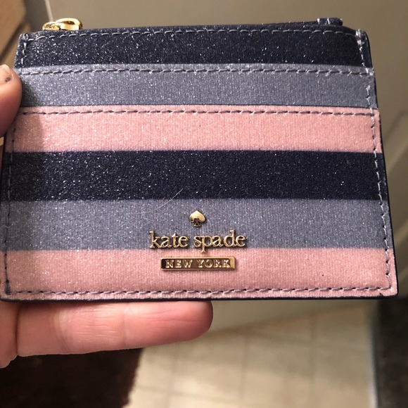 Kate Spade glitter Owen lane lalena card case - Picture 2 of 8